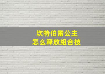 坎特伯雷公主怎么释放组合技