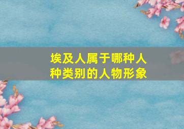 埃及人属于哪种人种类别的人物形象