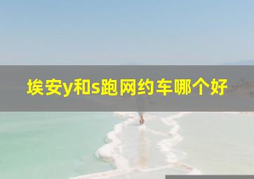 埃安y和s跑网约车哪个好