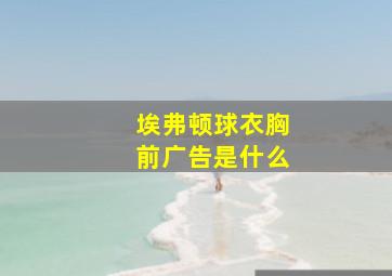 埃弗顿球衣胸前广告是什么