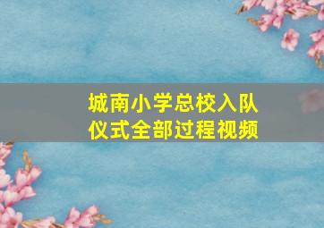 城南小学总校入队仪式全部过程视频