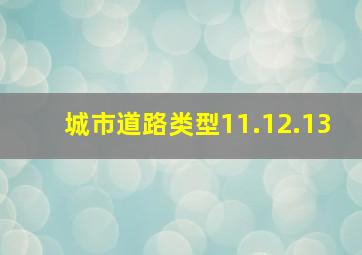 城市道路类型11.12.13