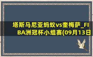 塔斯马尼亚蚂蚁vs奎梅萨_FIBA洲冠杯小组赛(09月13日)全场录像