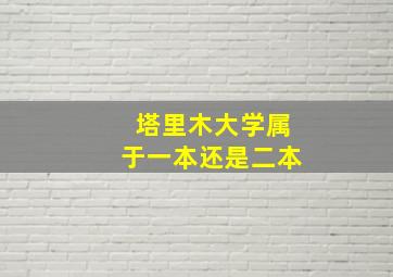 塔里木大学属于一本还是二本