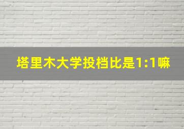 塔里木大学投档比是1:1嘛