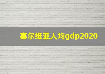 塞尔维亚人均gdp2020