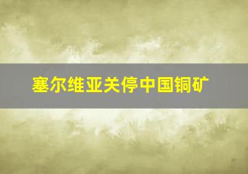 塞尔维亚关停中国铜矿