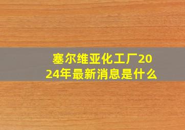 塞尔维亚化工厂2024年最新消息是什么