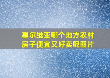 塞尔维亚哪个地方农村房子便宜又好卖呢图片