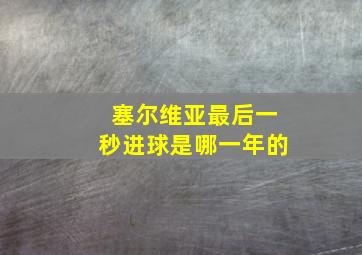 塞尔维亚最后一秒进球是哪一年的