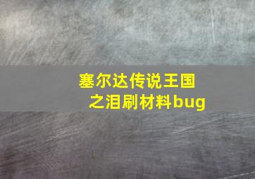 塞尔达传说王国之泪刷材料bug