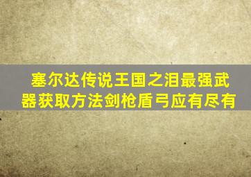 塞尔达传说王国之泪最强武器获取方法剑枪盾弓应有尽有