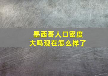 墨西哥人口密度大吗现在怎么样了