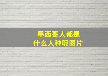 墨西哥人都是什么人种呢图片