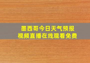 墨西哥今日天气预报视频直播在线观看免费