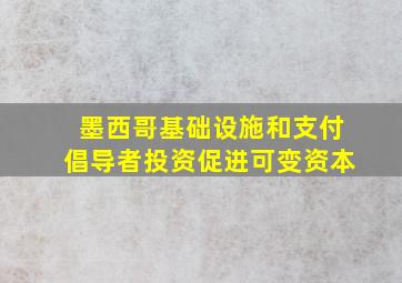 墨西哥基础设施和支付倡导者投资促进可变资本