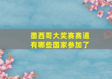 墨西哥大奖赛赛道有哪些国家参加了