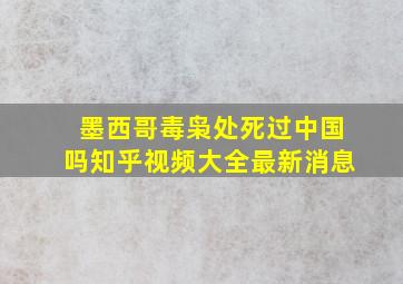 墨西哥毒枭处死过中国吗知乎视频大全最新消息