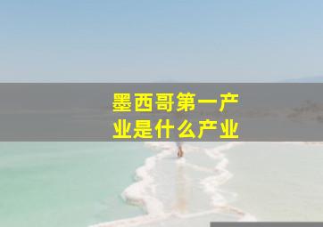 墨西哥第一产业是什么产业