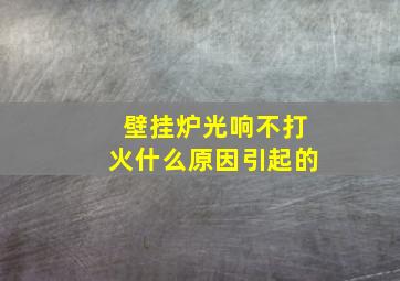 壁挂炉光响不打火什么原因引起的