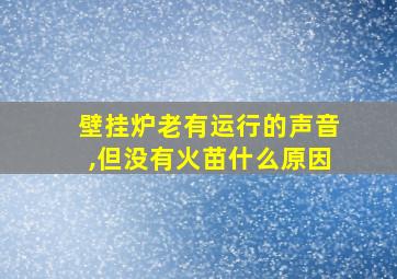 壁挂炉老有运行的声音,但没有火苗什么原因