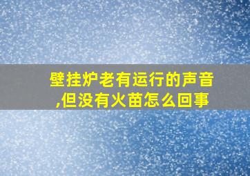 壁挂炉老有运行的声音,但没有火苗怎么回事