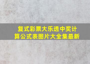 复式彩票大乐透中奖计算公式表图片大全集最新