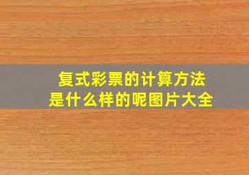 复式彩票的计算方法是什么样的呢图片大全