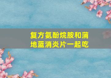 复方氨酚烷胺和蒲地蓝消炎片一起吃