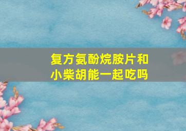 复方氨酚烷胺片和小柴胡能一起吃吗