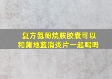 复方氨酚烷胺胶囊可以和蒲地蓝消炎片一起喝吗