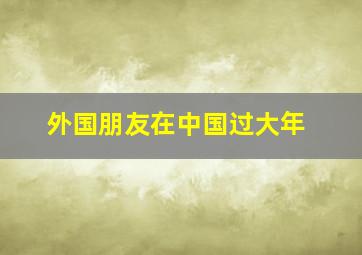 外国朋友在中国过大年