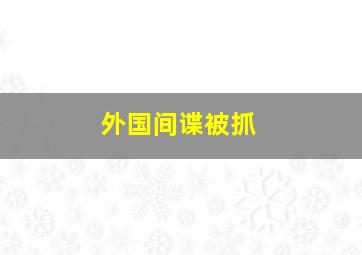 外国间谍被抓