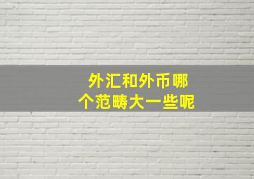 外汇和外币哪个范畴大一些呢