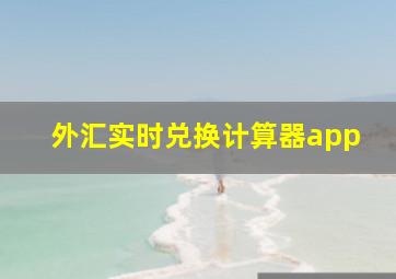 外汇实时兑换计算器app