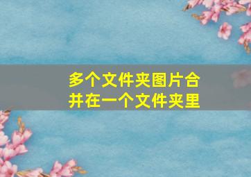 多个文件夹图片合并在一个文件夹里