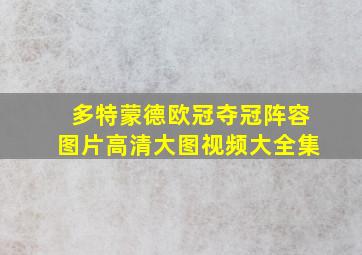 多特蒙德欧冠夺冠阵容图片高清大图视频大全集