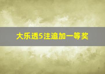 大乐透5注追加一等奖