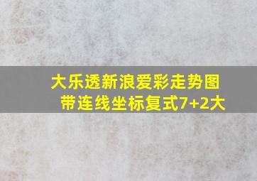 大乐透新浪爱彩走势图带连线坐标复式7+2大