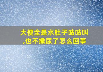 大便全是水肚子咕咕叫,也不撒尿了怎么回事