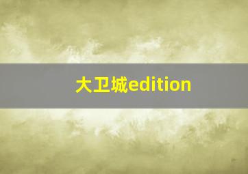 大卫城edition