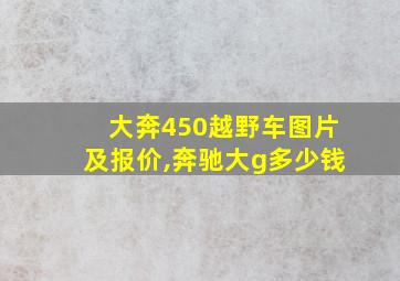 大奔450越野车图片及报价,奔驰大g多少钱