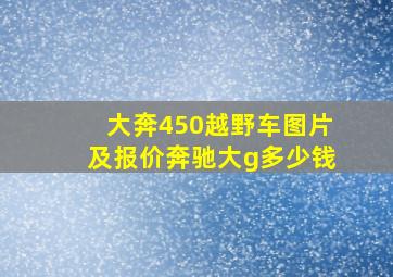 大奔450越野车图片及报价奔驰大g多少钱