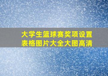 大学生篮球赛奖项设置表格图片大全大图高清