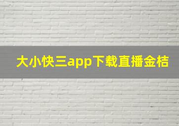 大小快三app下载直播金桔