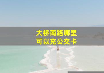 大桥南路哪里可以充公交卡