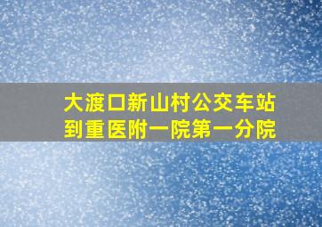 大渡口新山村公交车站到重医附一院第一分院