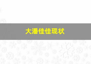 大潘佳佳现状