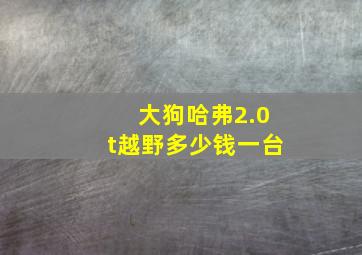 大狗哈弗2.0t越野多少钱一台