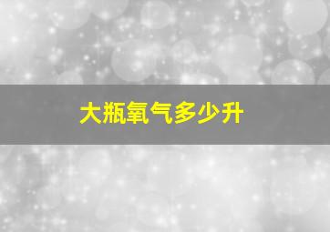 大瓶氧气多少升